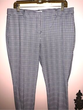 Carolina Belle Black and White Plaid Trousers